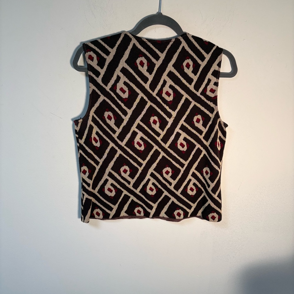 St John Womens Geometric Patterned Sleeveless Top Small - Picture 2 of 10